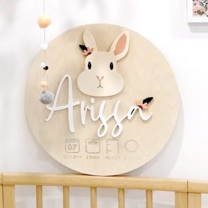 Bunny Birth Plaque