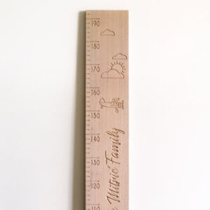 Wooden Height Ruler with Plane design