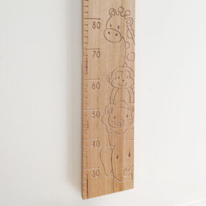 Jungle engraved Wooden Height Ruler