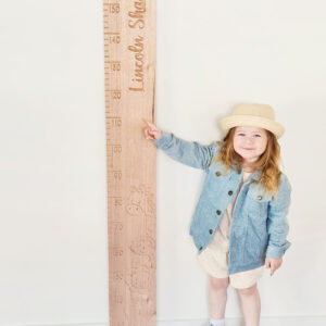Wooden Height Ruler with Jungle design